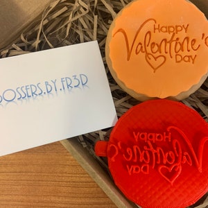 LOVE HEART Valentines Wedding Embosser Stamp Icing Fondant Clay Cupcake