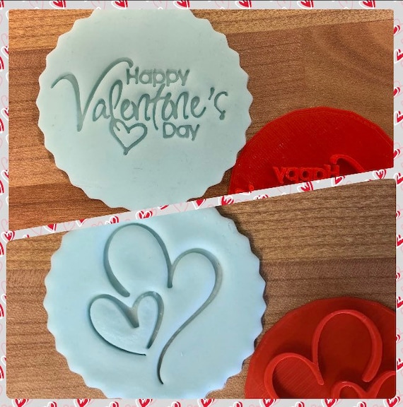 Decoration Happy Valentines Day HV10 Icing Cupcake Cake Embosser/Stamp for Fondant