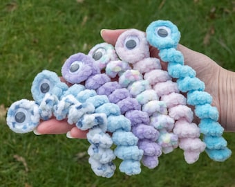 Furry Super Soft Plush Pet Worry Worm, Fidget Toy - 10 colours to choose from. Ideal for mindfulness, anxiety, sensory and stress relief.