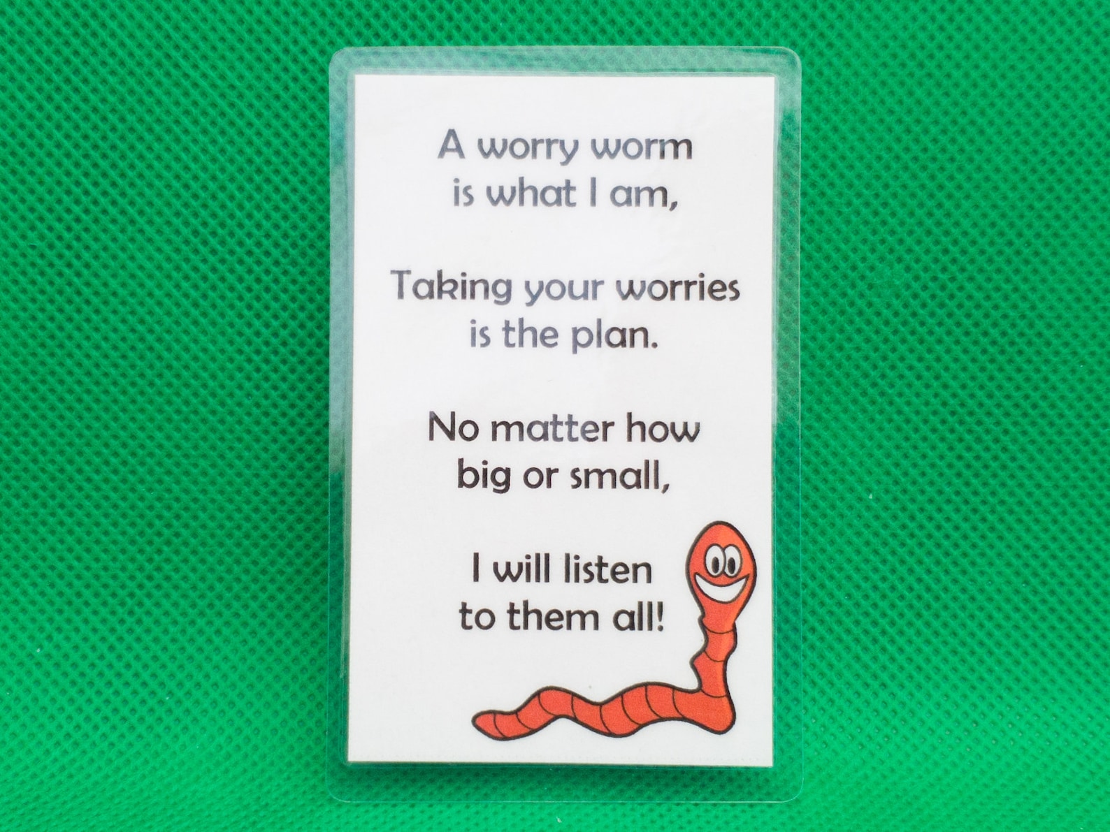 Worry Worm Poem Free Printable