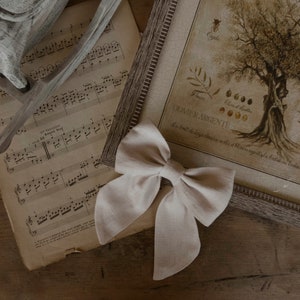 Classic Hairbow, Linen Hairbow, Plain Hairbow