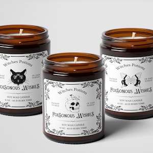 Spiritual Candle Label Template CANVA - Apothecary Candle Label, Mystical Candle Label, Celestial Candle Label, Spell Witchy Label - 58C