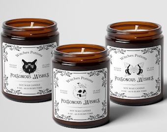 Spiritual Candle Label Template CANVA - Apothecary Candle Label, Mystical Candle Label, Celestial Candle Label, Spell Witchy Label - 58C
