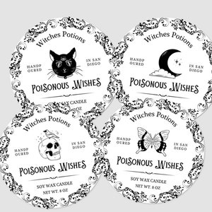 Editable Round Label Template, Circle Lid Jar Label, Lip Balm Label, 2 / 2.5 / 3 inch Round Labels, Canva Product Label Template - 58C