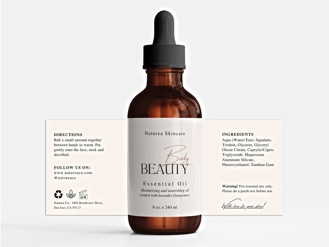 54 Shiplap Essential Oil Labels - Weatherproof Poly Round Stickers For Bottles