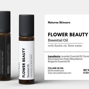 10ml Roller Bottle Label Template, Roller Ball Label, Essential Oil Rollon Label, Rollon Perfume Sample Label, Canva Label Template - 22J