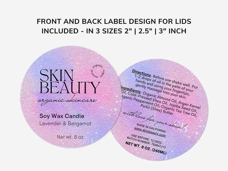 Jar Label Template Canva