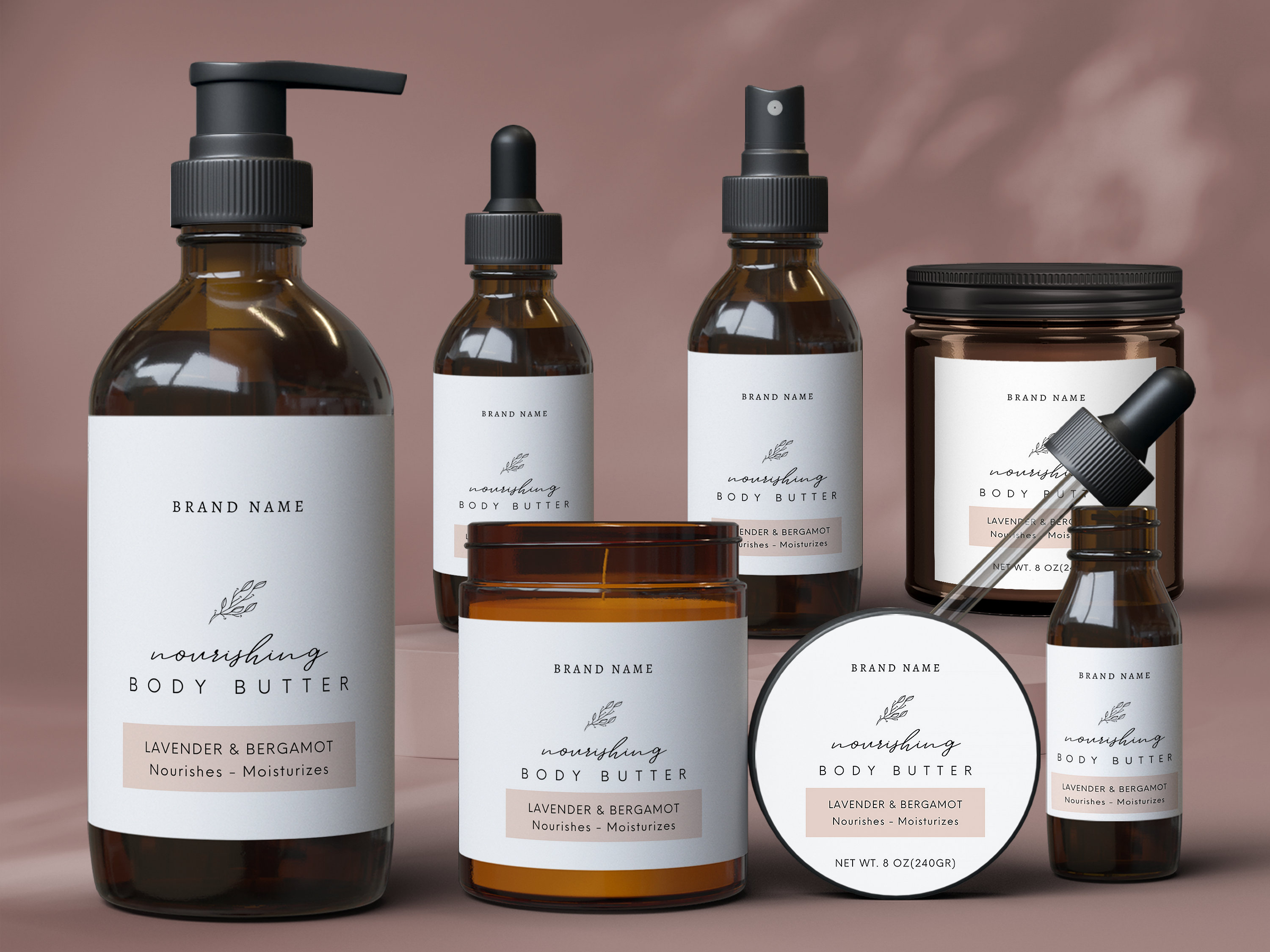 Editable Product Label Template Floral Skincare Cosmetic - Etsy