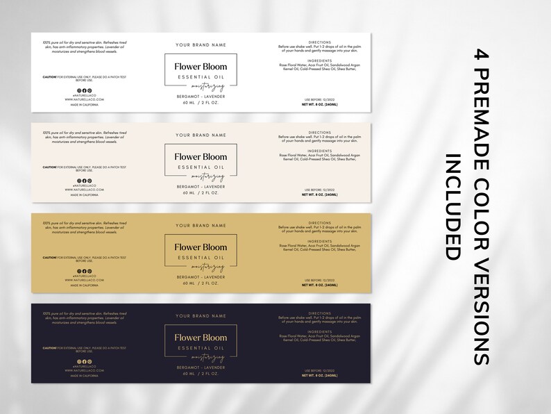 Minimalist Jar Label Template: Canva Product Label (digital Download ...