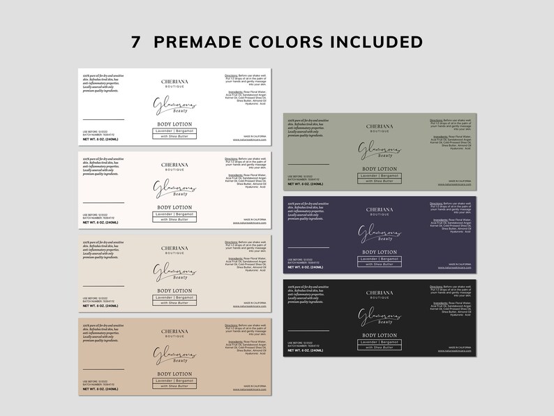Editable Cosmetic Label Templates, Elegant Beauty Labels - Canva ...