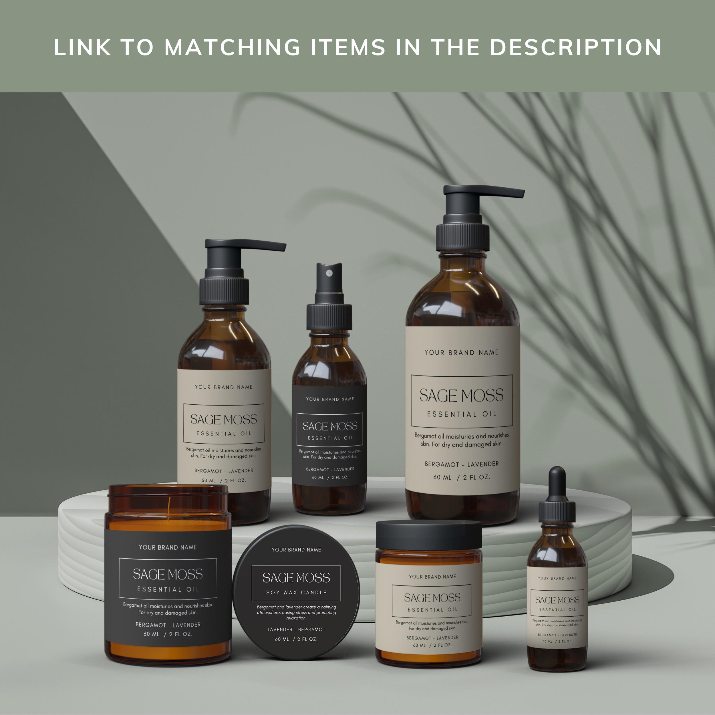 Minimalist Dropper Bottle Label Template: Essential Oil, Canva (digital ...