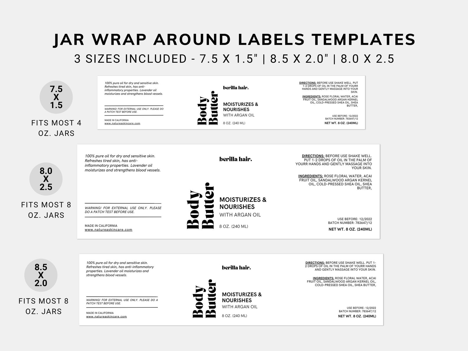 Minimal JAR Label TEMPLATE CANVA 4 Oz Jar Label 8 Oz Jar Label minimal-jar-label-template-canva-4-oz-jar-label-8-oz-jar-label