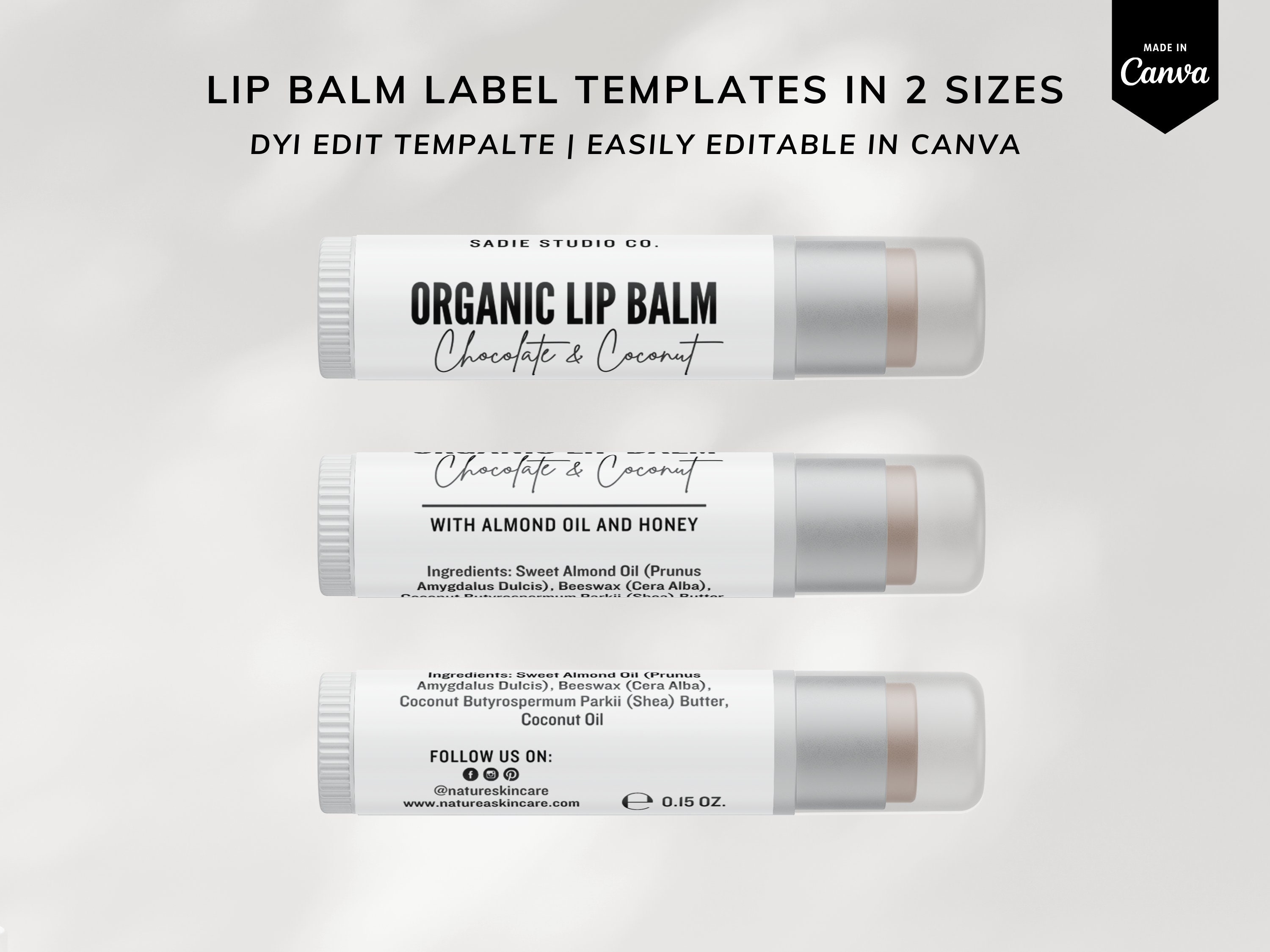 Lip Balm Label Template Canva Lip Balm Label With Safety Seal