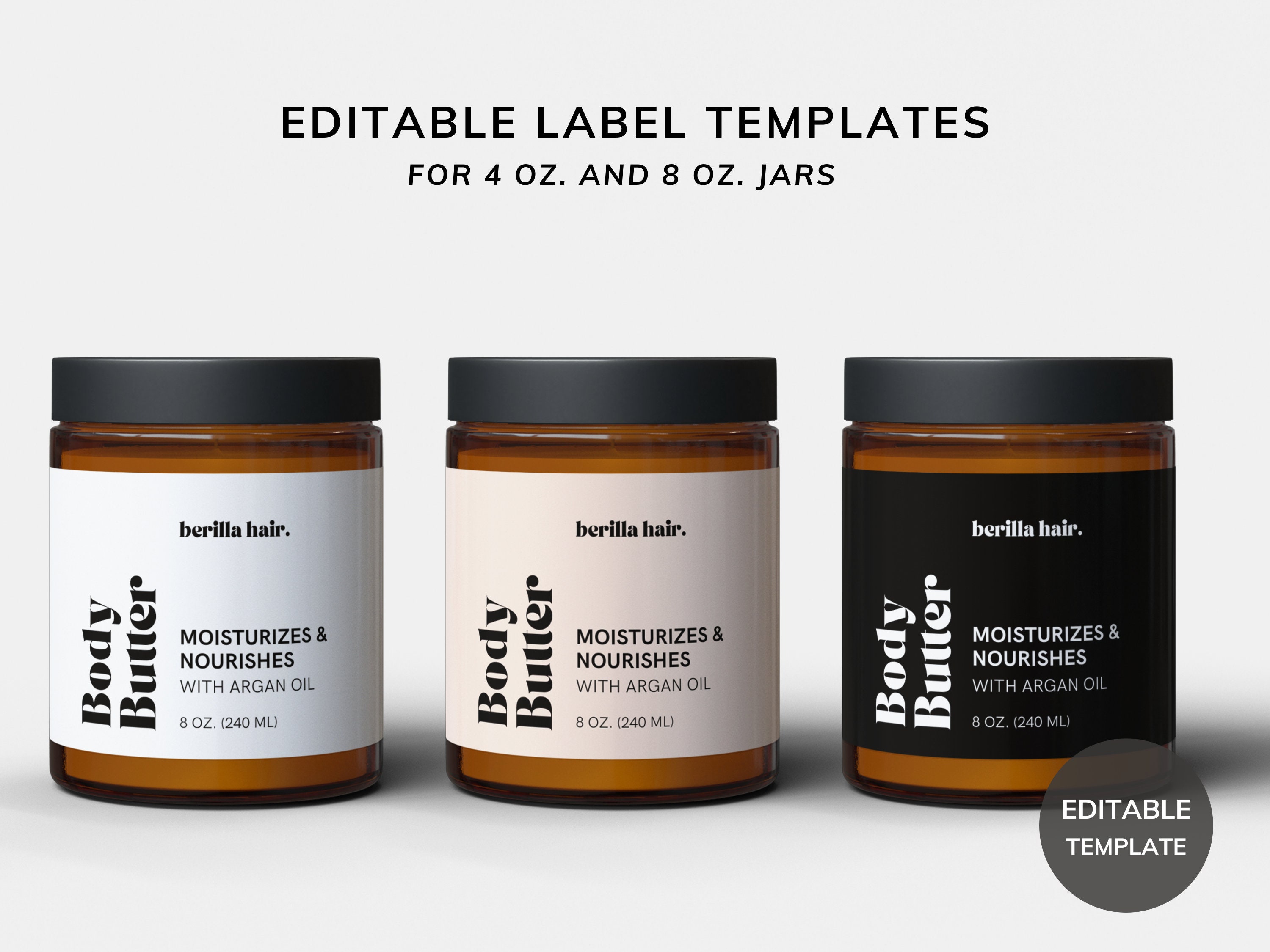 70 Waterproof 1 Oz Jar Labels - 1x5 Inch White Vinyl Full Wrap Labels