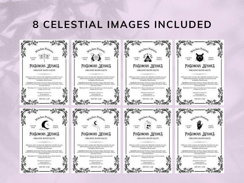 Apothecary Pouch Label Template, Vintage Product Label, Mystical ...