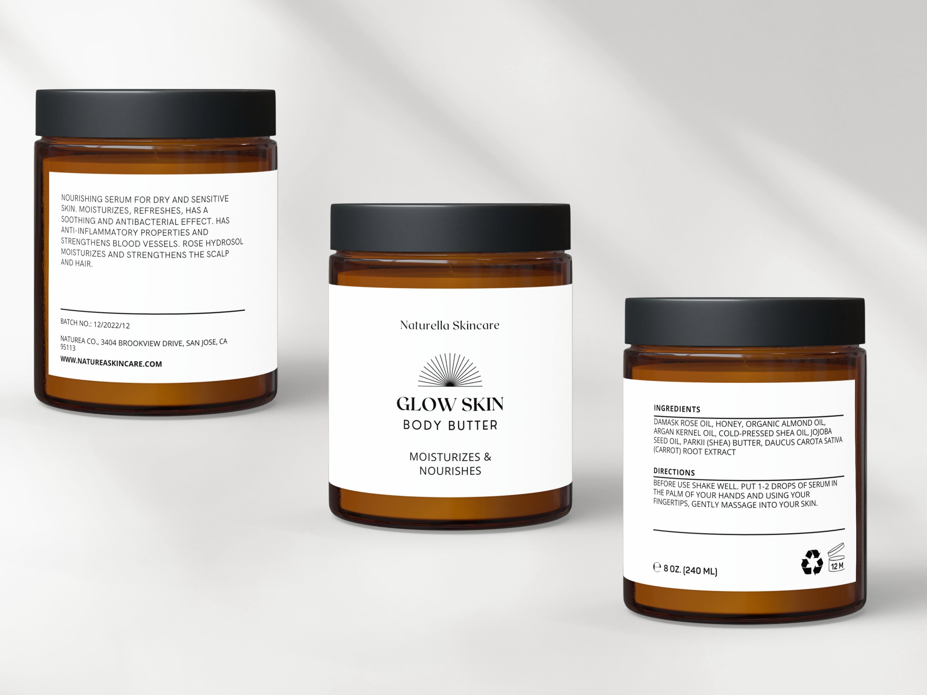Minimal JAR Label TEMPLATE CANVA, 4 Oz Jar Label, 8 Oz Jar Label ...