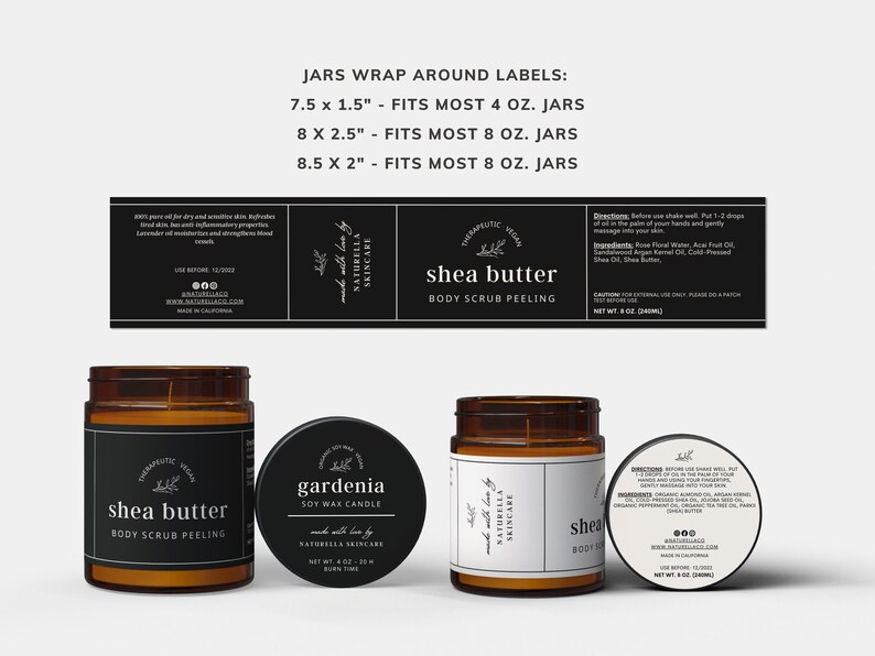 Editable Product Label Templates Elegant Cosmetic Labels Etsy Editable Product Label Templates Elegant Cosmetic Labels Etsy