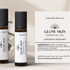 10ml Roller Bottle Label Template, Essential Oil Rollon Bottle Label, Perfume Sample Bottle Roller Label, Canva Roller Label Template - 32N
