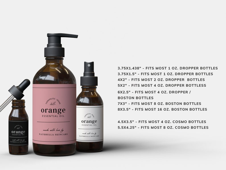 Editable Product Label Templates Elegant Cosmetic Labels Etsy Editable Product Label Templates Elegant Cosmetic Labels Etsy