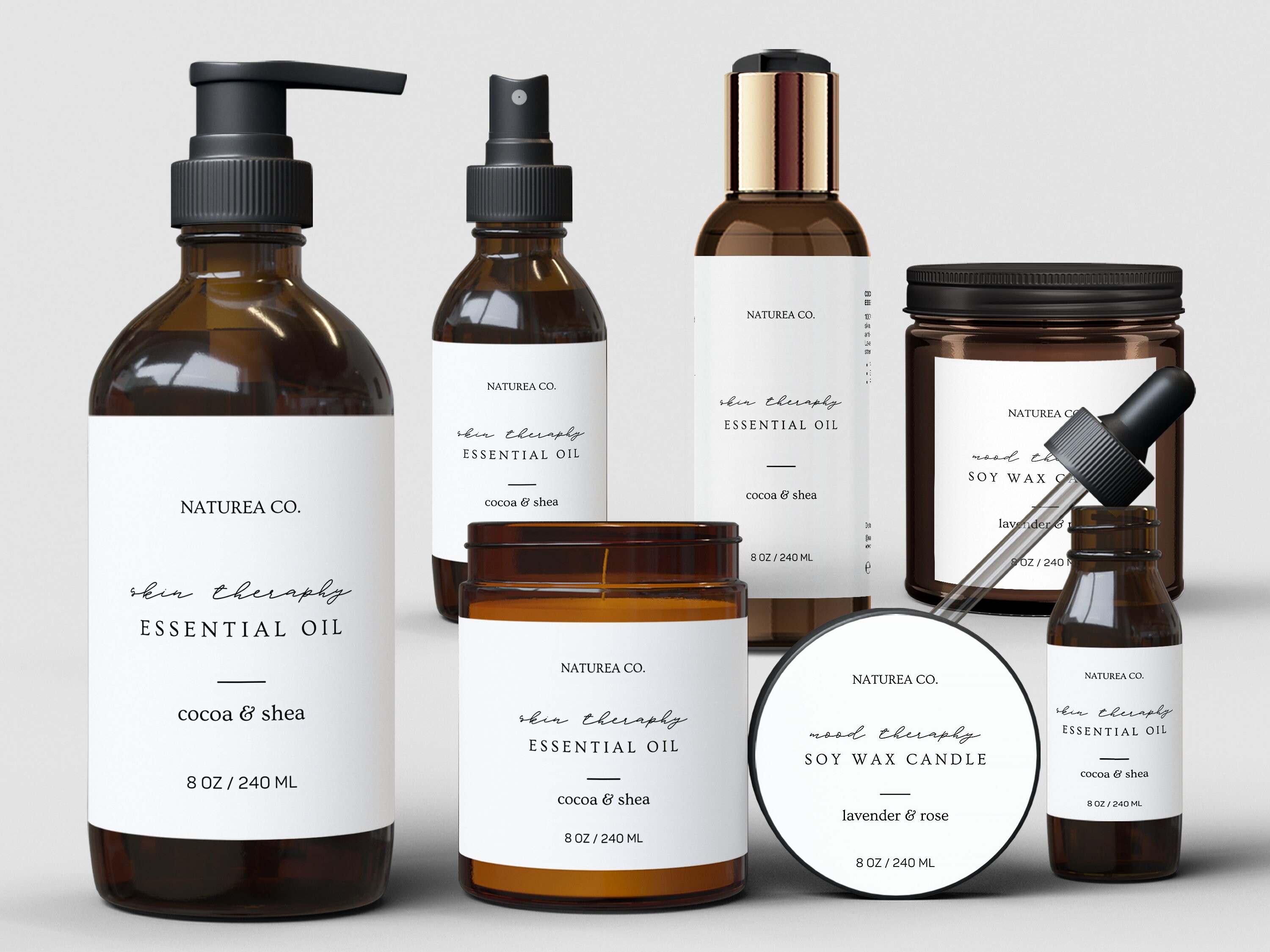 Editable Product Label Templates CANVA, Clear Cosmetic Label, Minimal Label Design, Bodycare Labels, Skincare - Bottles & Jars Labels - 26A