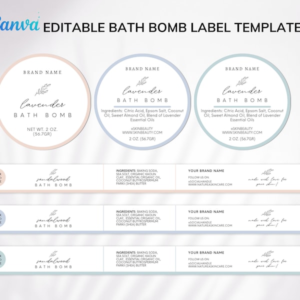 Bath Bomb Labels - Etsy