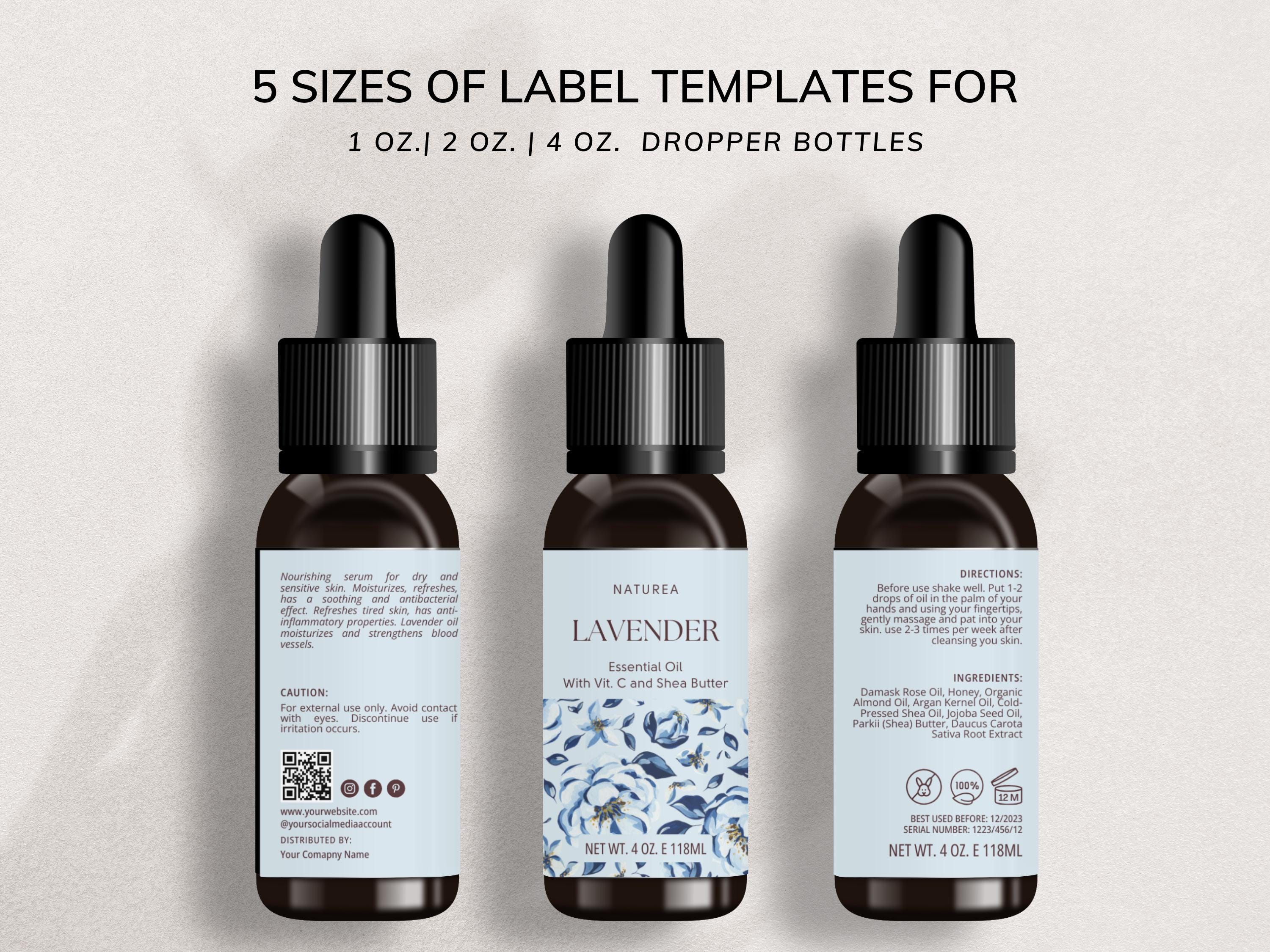 Elegant Boho Dropper Bottle Label Template: Essential Oil, Hair Oil (canva  Editable, Digital Download) - Etsy
