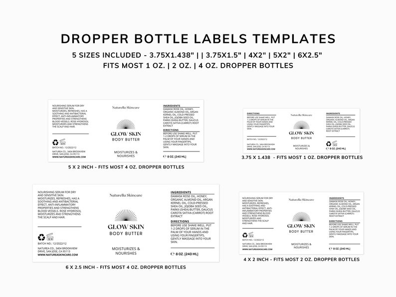 Editable Product Label , Bottle Label Template Canva, Minimalistic ...