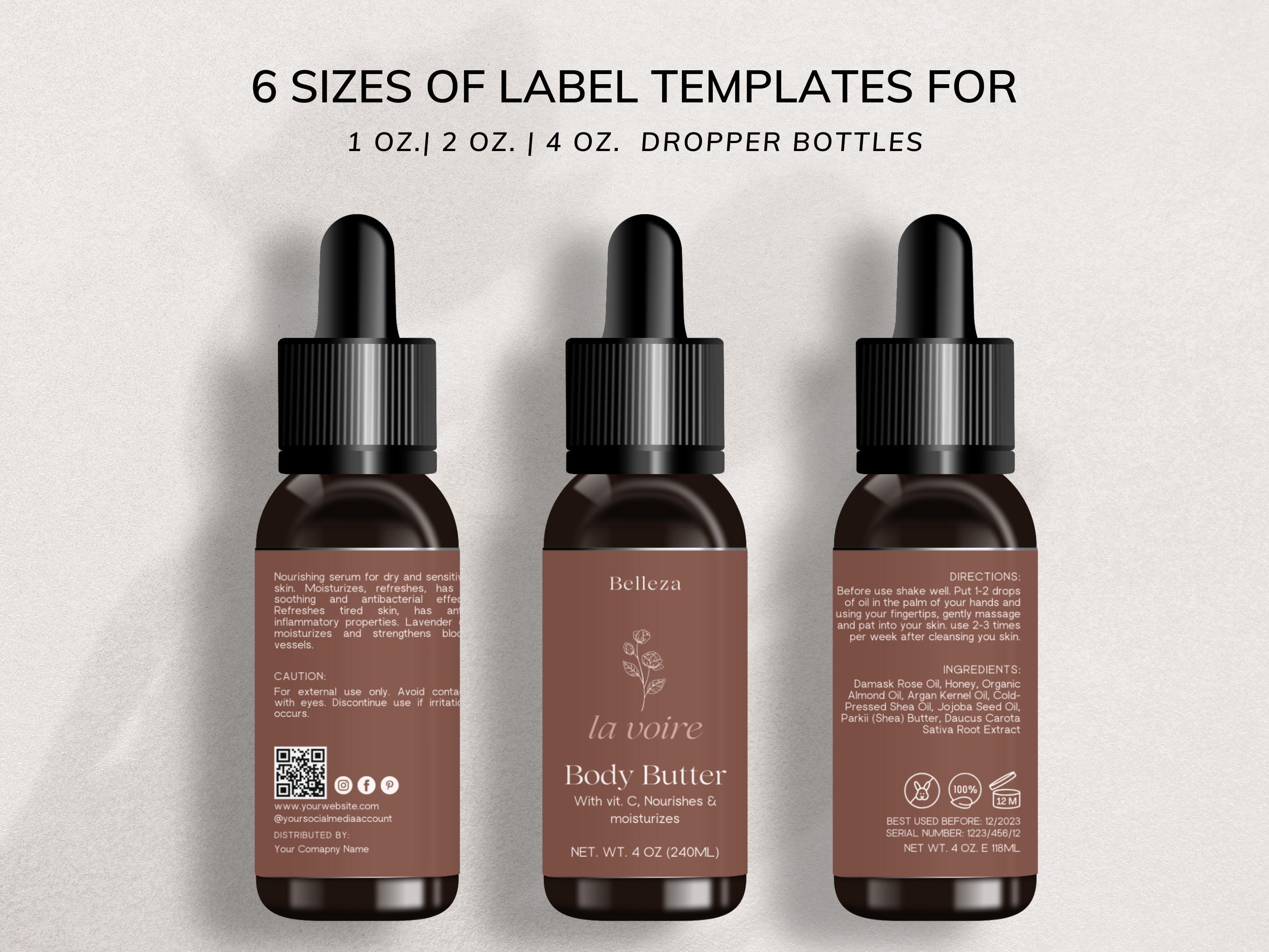 Boho Leaf Dropper Bottle Label Template: Essential Oil, Hair, Tincture  (canva, Digital Download) - Etsy