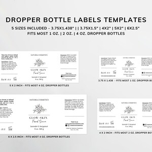 Dropper Bottle Label Template Canva, Tincture Label, Floral Essential ...