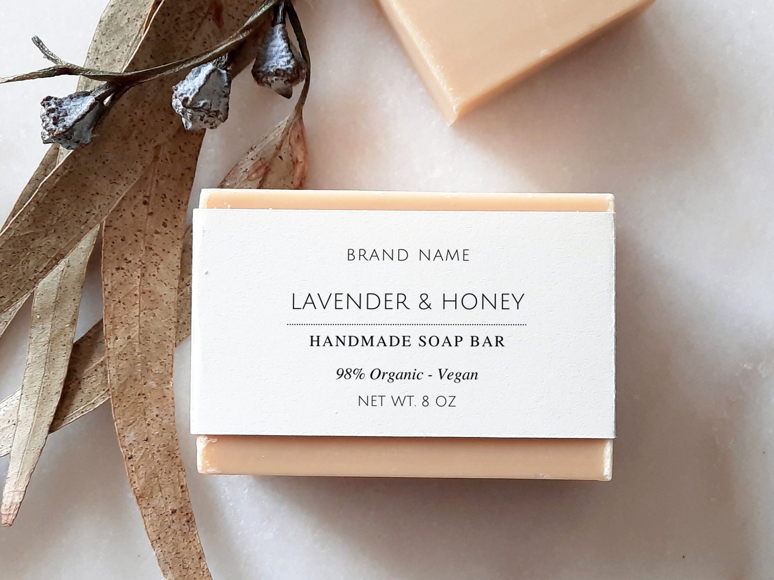 Minimal Soap Label, Wrap Soap Label Template CANVA, Editable Soap Bar ...