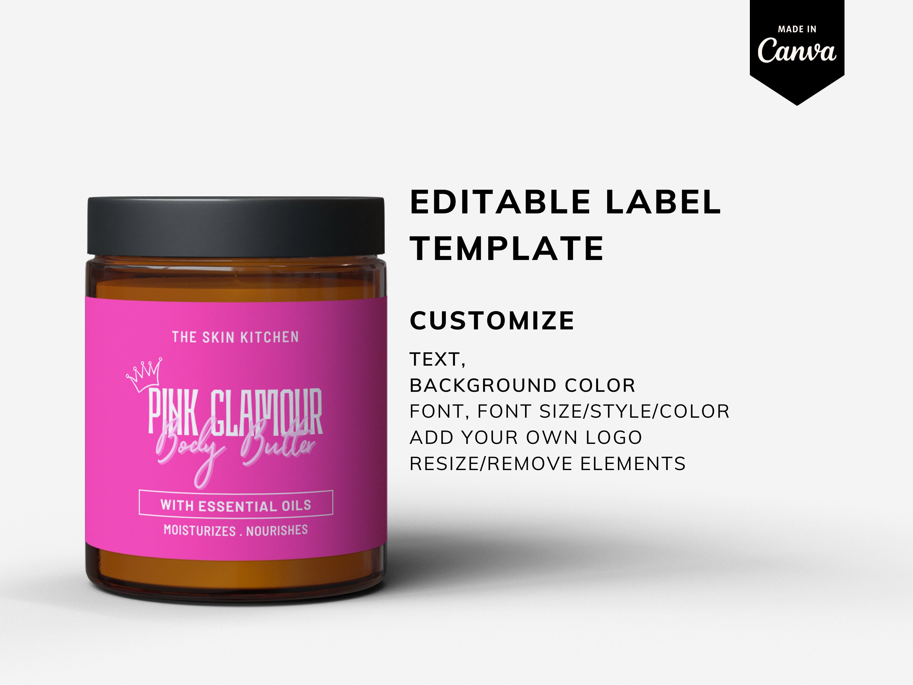 JAR Label TEMPLATE CANVA 4 Oz Jar Label 8 Oz Jar Label Etsy JAR Label TEMPLATE CANVA 4 Oz Jar Label 8 Oz Jar Label Etsy