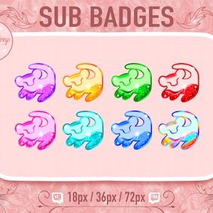 8 Sub Badges Simba Lion Symbol Twitch / Bit Badges / Discord