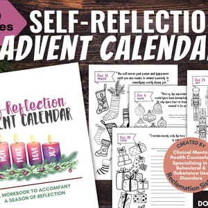 Advent Calendar, Self-Reflection Journal, Counselor Materials, Therapy Activity