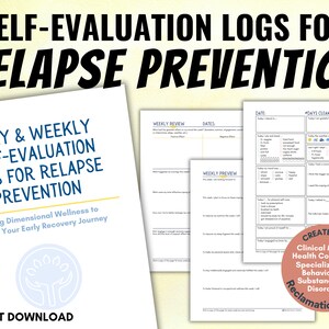 Relapse Prevention Journal: Addiction Recovery Workbook (Digital Download)