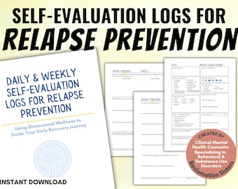 Relapse Prevention Journal: Addiction Recovery Workbook (Digital Download)