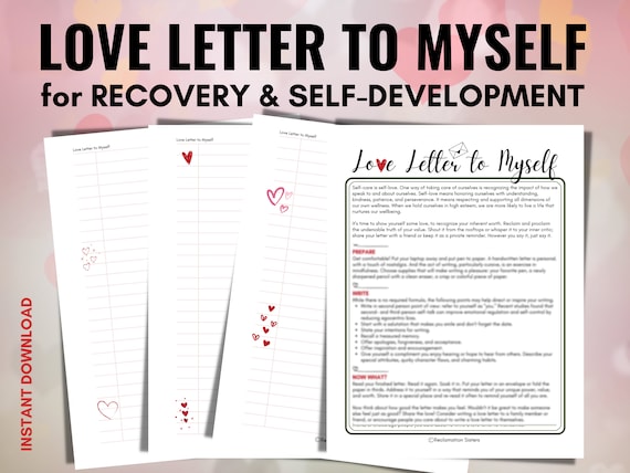 Buy Love Letter to Myself Addiction Recovery Worksheet Self Online in India  - Etsy