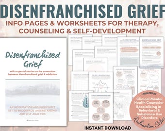 Disenfranchised Grief Workbook: Counselor Therapy (Digital Download)