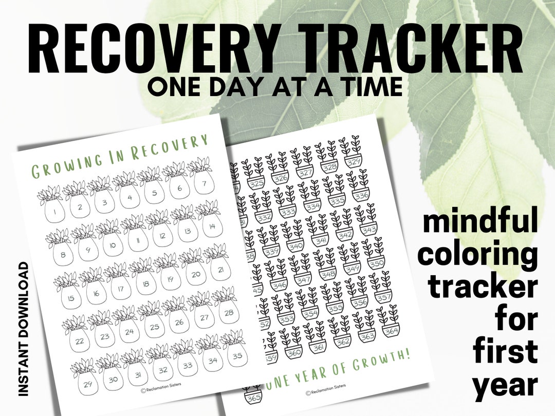 Recovery Tracker, Sobriety Tracker, Therapy, Addiction Recovery