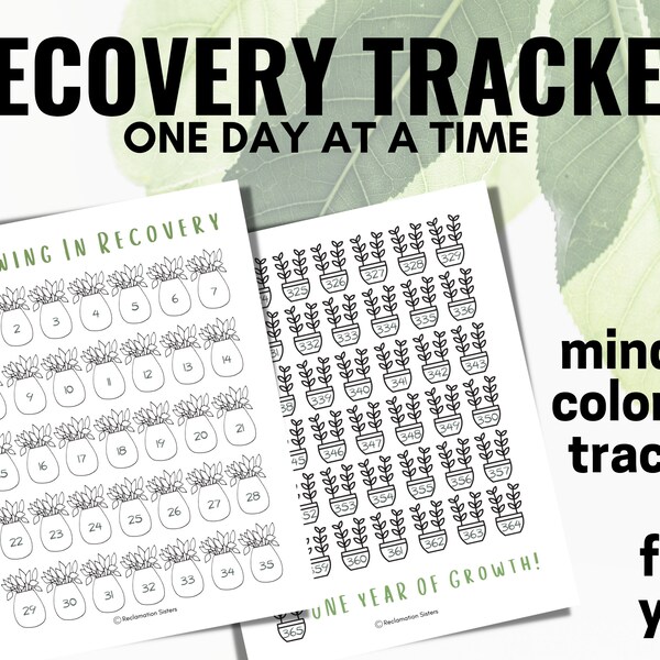 Printable Sobriety Calendar Etsy