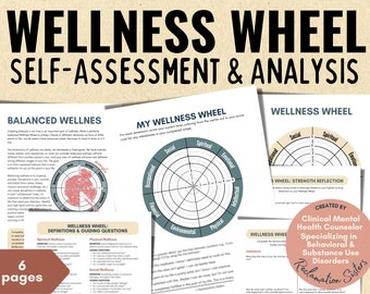 Wellness Wheel Self-Assessment: Life Balance Analysis (PDF Download)