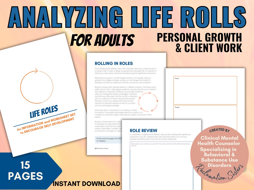 Life Roles Worksheet: Self-awareness & Personal Growth (digital ...