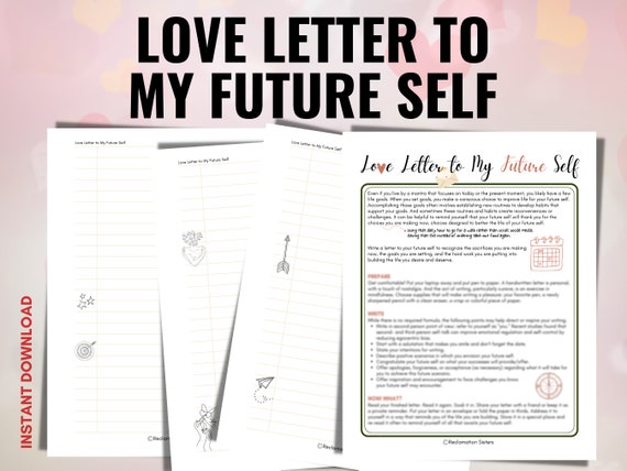 Love Letter to My Future Self Addiction Recovery Worksheet - Etsy