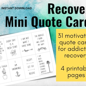 Cartes de citation imprimables, Motivation de récupération de la dépendance, Cadeau de sobriété, Clean Sober, Relapse Support, Rehabilitation, AA NA, Inspiration Signs