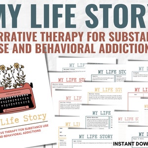 Addiction Recovery Worksheet: My Life Story Narrative Therapy (PDF)