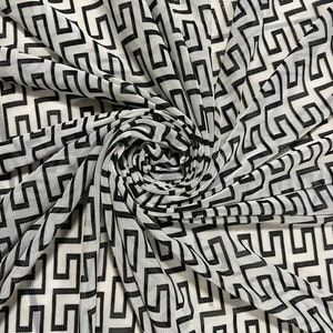 Medusa Greek Styles print on the best of power mesh nylon spandex 4-way stretch 58/60”sold by the YD.Ships worldwide from Los Angeles CA.