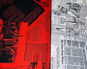 Estampado de diseño de periódico en poliespandex elástico en 4 direcciones 58/60” Vendido por YD. Envíos a todo el mundo desde Los Ángeles, California, EE. UU.