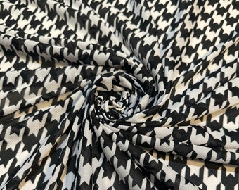 Neues Design Hahnentritt Druck auf Power Mesh Nylon Spandex 4way stretch 58/60” von the YD verkauft. Schiffe weltweit aus Los Angeles Kalifornien USA.