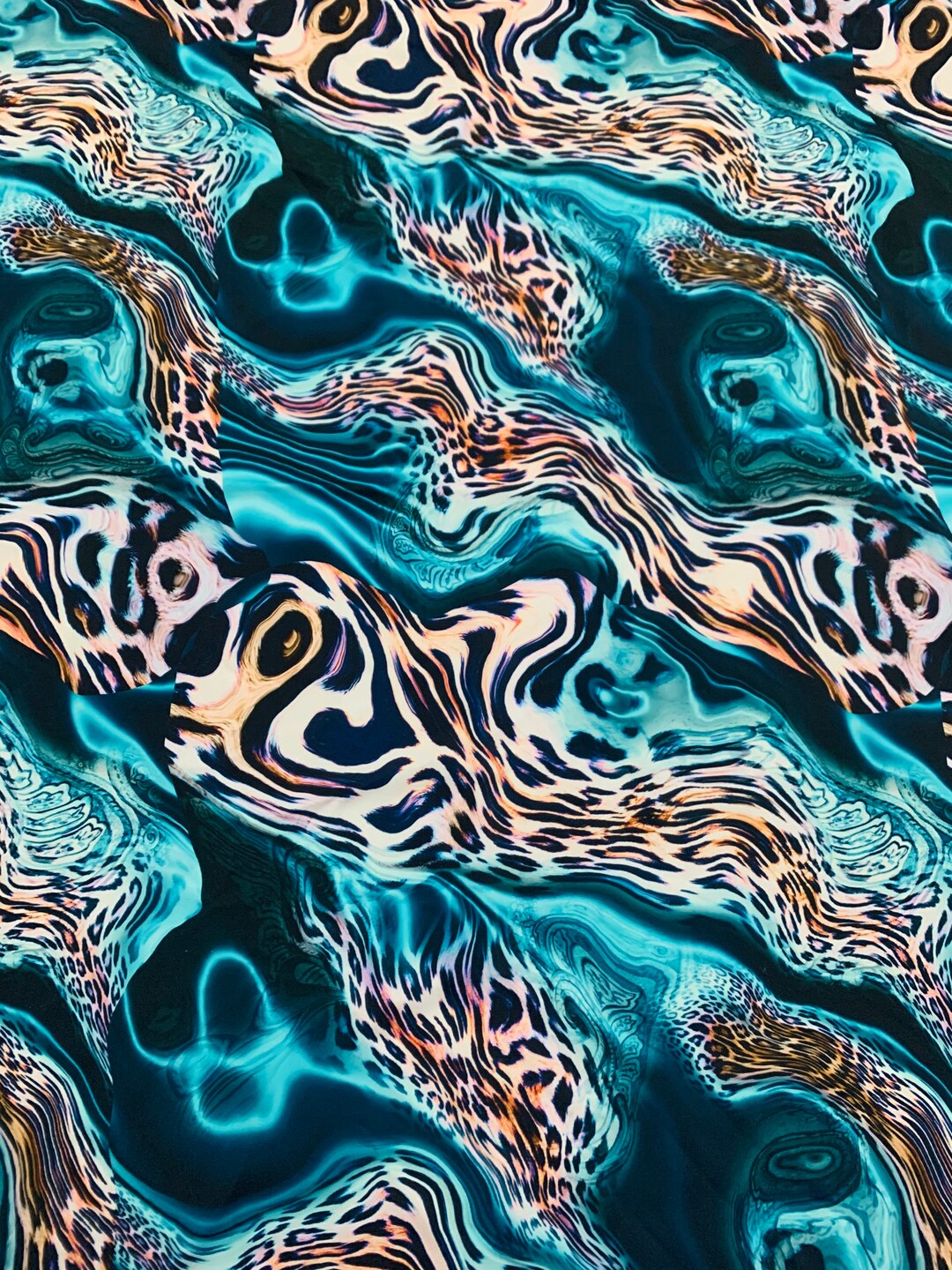 Abstract Animal Print on the Best Quality Nylon Spandex4-way Stretch 58 ...