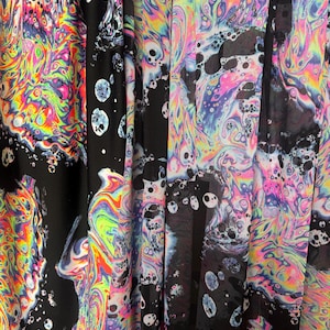 New modern abstract lava  design print on the best quality of nylon spandex 4-way stretch 58/60”sold by the YD. Ships worldwide from LA
