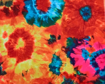 Summer tie dye colorful print on the best quality nylon spandex 4way stretch 58/60”sold by the YD.ships worldwide from Los Angeles  CA USA